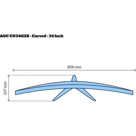 AOC Gaming CU34G2X/BK 34" UltraWide Monitor | 3440 x 1440 | 144Hz | Immersive Gaming Experience